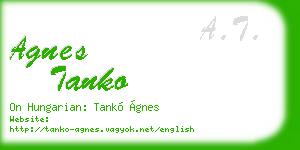agnes tanko business card
